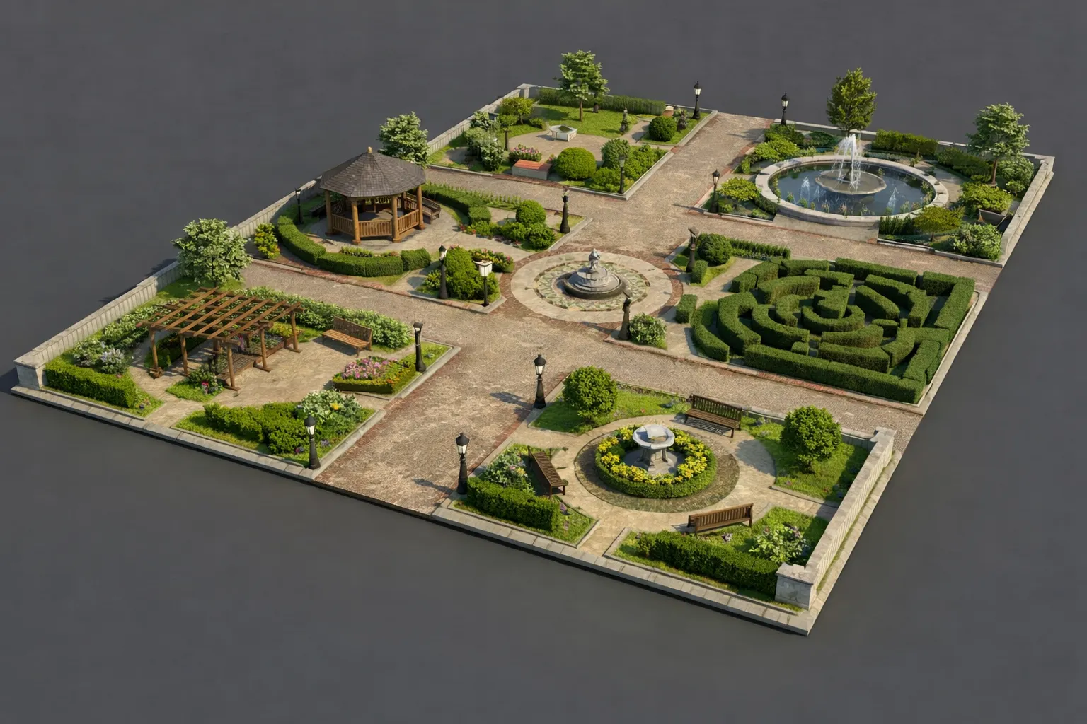 3D-макет сада